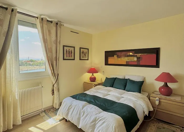 Superbe T2 Avec Vue, Clim, Parking Prive Au Barcares - Fr-1-529-20 Apartamento Le Barcarès